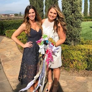 Astr the label lace midi dress